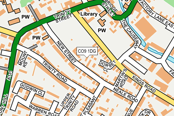 CO9 1DG map - OS OpenMap – Local (Ordnance Survey)
