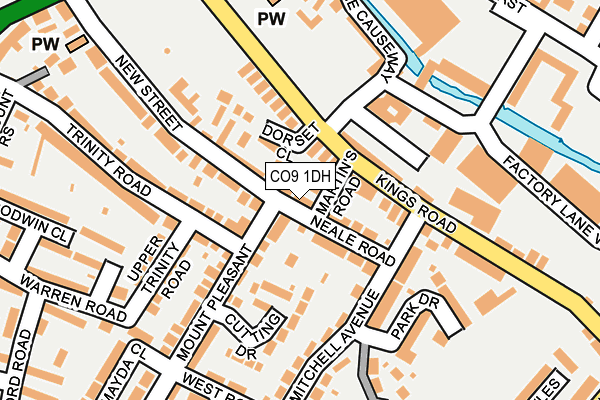 CO9 1DH map - OS OpenMap – Local (Ordnance Survey)