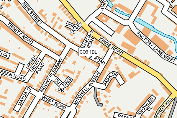 CO9 1DL map - OS OpenMap – Local (Ordnance Survey)