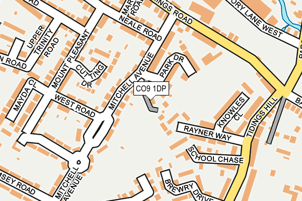 CO9 1DP map - OS OpenMap – Local (Ordnance Survey)