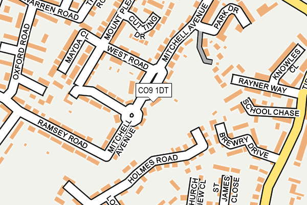 CO9 1DT map - OS OpenMap – Local (Ordnance Survey)