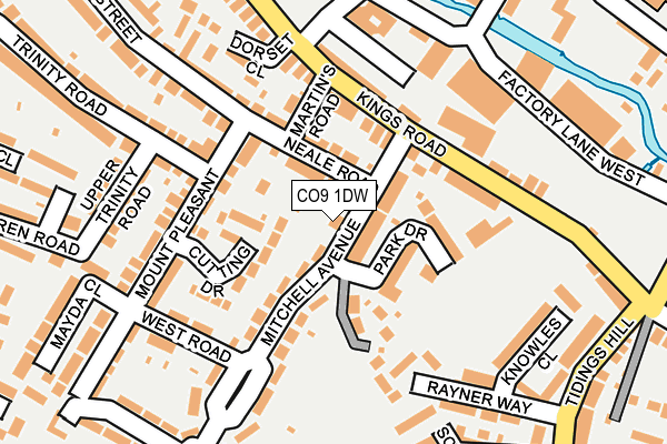 CO9 1DW map - OS OpenMap – Local (Ordnance Survey)