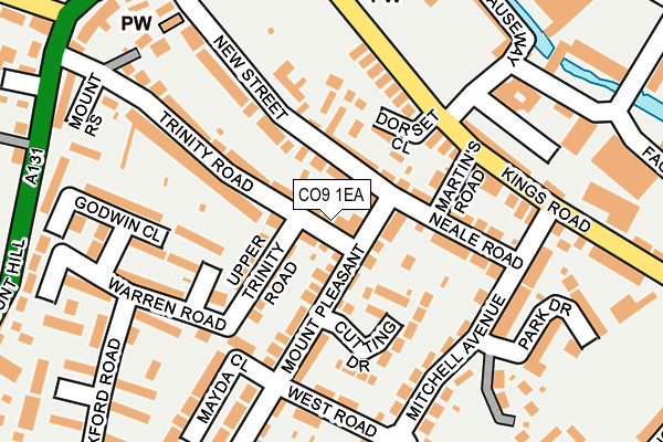 CO9 1EA map - OS OpenMap – Local (Ordnance Survey)