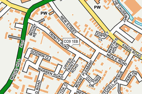 CO9 1EB map - OS OpenMap – Local (Ordnance Survey)