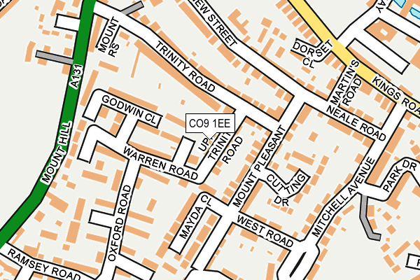 CO9 1EE map - OS OpenMap – Local (Ordnance Survey)