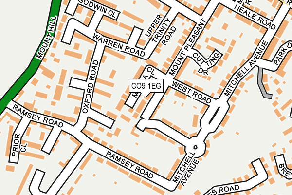 CO9 1EG map - OS OpenMap – Local (Ordnance Survey)
