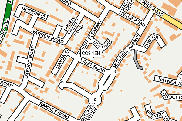 CO9 1EH map - OS OpenMap – Local (Ordnance Survey)
