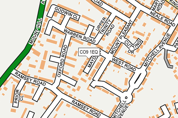 CO9 1EQ map - OS OpenMap – Local (Ordnance Survey)