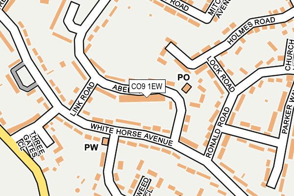 CO9 1EW map - OS OpenMap – Local (Ordnance Survey)