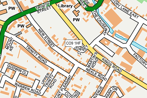 CO9 1HF map - OS OpenMap – Local (Ordnance Survey)