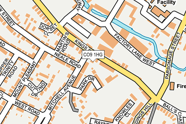 CO9 1HG map - OS OpenMap – Local (Ordnance Survey)