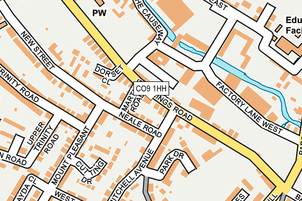 CO9 1HH map - OS OpenMap – Local (Ordnance Survey)