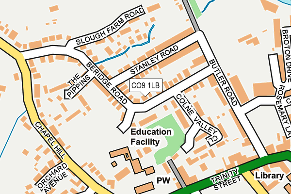 CO9 1LB map - OS OpenMap – Local (Ordnance Survey)