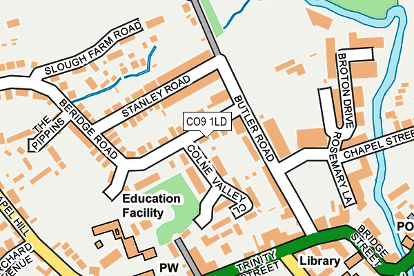 CO9 1LD map - OS OpenMap – Local (Ordnance Survey)