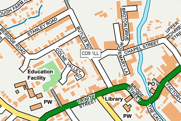 CO9 1LL map - OS OpenMap – Local (Ordnance Survey)