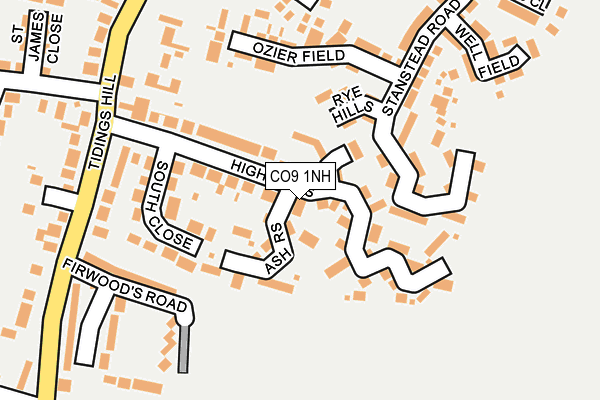 CO9 1NH map - OS OpenMap – Local (Ordnance Survey)