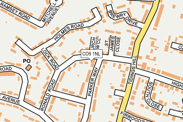 CO9 1NL map - OS OpenMap – Local (Ordnance Survey)
