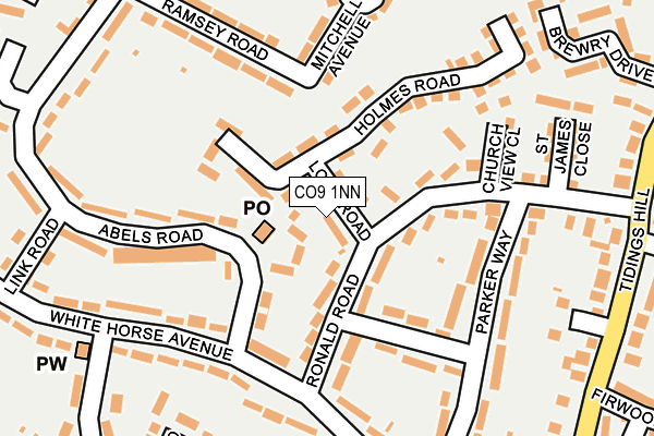 CO9 1NN map - OS OpenMap – Local (Ordnance Survey)