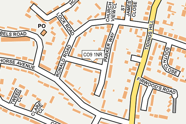 CO9 1NR map - OS OpenMap – Local (Ordnance Survey)