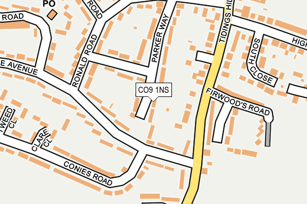 CO9 1NS map - OS OpenMap – Local (Ordnance Survey)