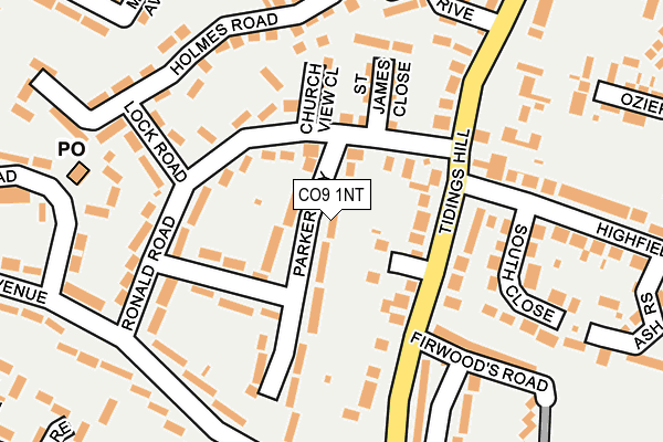 CO9 1NT map - OS OpenMap – Local (Ordnance Survey)