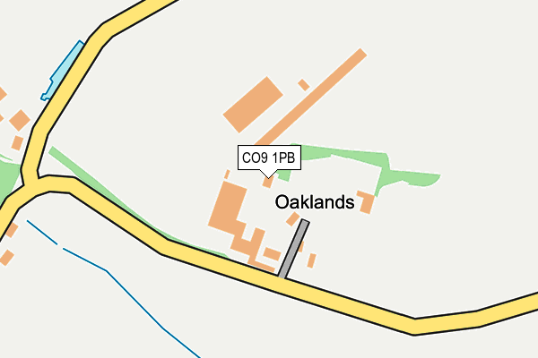 CO9 1PB map - OS OpenMap – Local (Ordnance Survey)