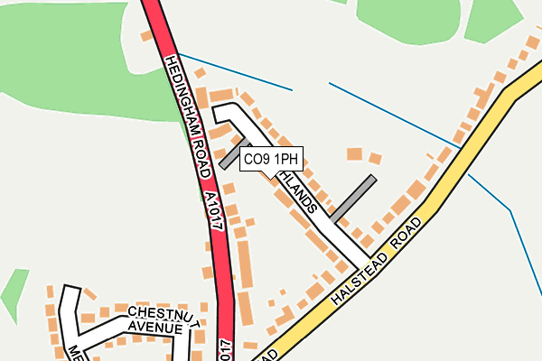 CO9 1PH map - OS OpenMap – Local (Ordnance Survey)