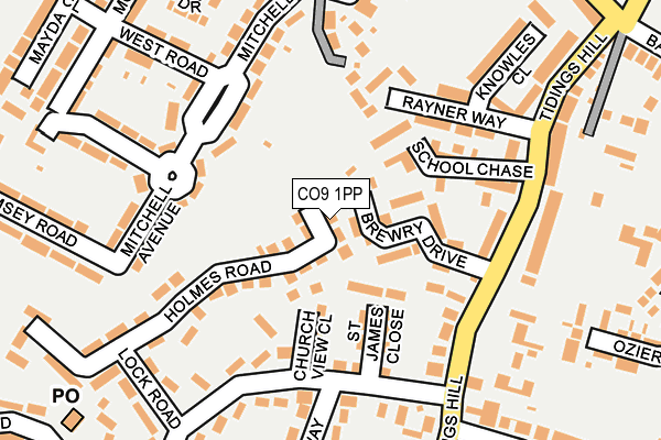 CO9 1PP map - OS OpenMap – Local (Ordnance Survey)