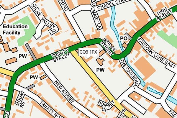 CO9 1PX map - OS OpenMap – Local (Ordnance Survey)