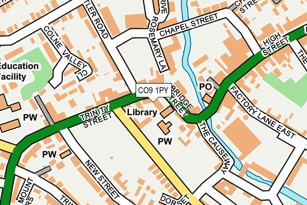 CO9 1PY map - OS OpenMap – Local (Ordnance Survey)