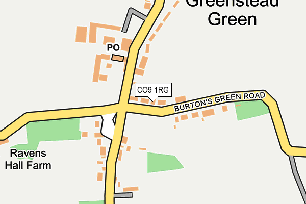 CO9 1RG map - OS OpenMap – Local (Ordnance Survey)
