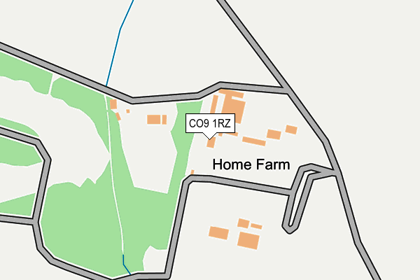 CO9 1RZ map - OS OpenMap – Local (Ordnance Survey)
