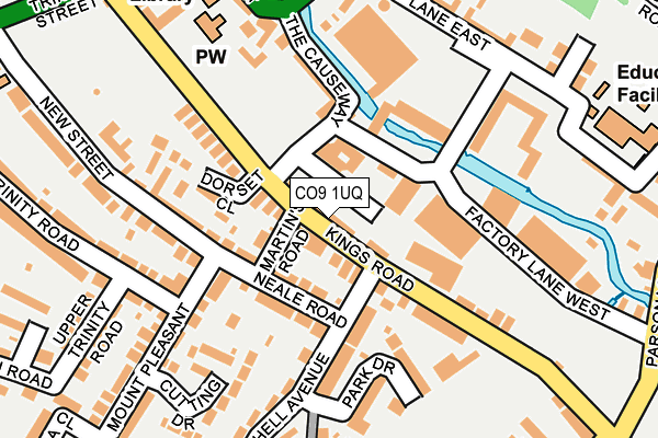 CO9 1UQ map - OS OpenMap – Local (Ordnance Survey)