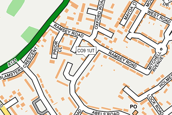 CO9 1UT map - OS OpenMap – Local (Ordnance Survey)