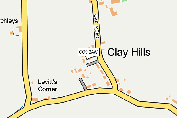 CO9 2AW map - OS OpenMap – Local (Ordnance Survey)