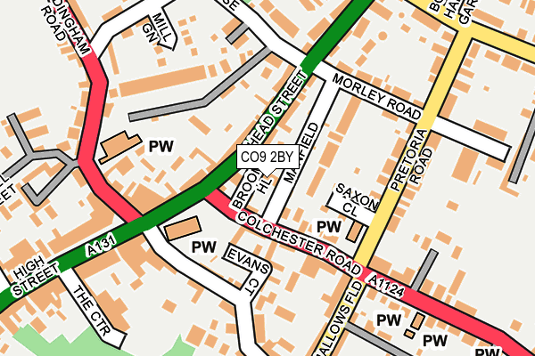 CO9 2BY map - OS OpenMap – Local (Ordnance Survey)