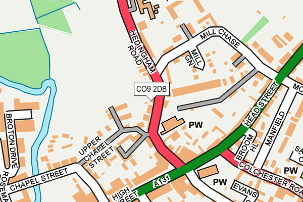 CO9 2DB map - OS OpenMap – Local (Ordnance Survey)