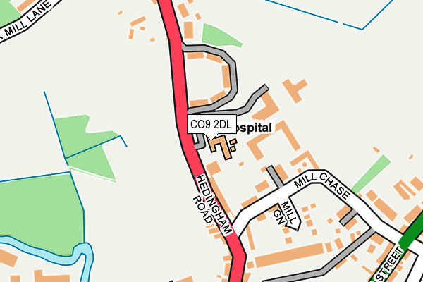 CO9 2DL map - OS OpenMap – Local (Ordnance Survey)