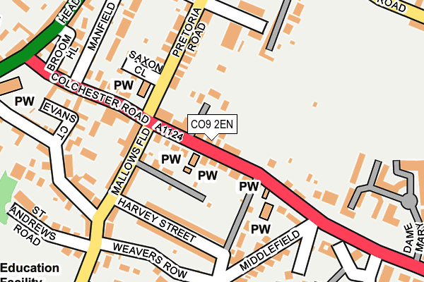 CO9 2EN map - OS OpenMap – Local (Ordnance Survey)