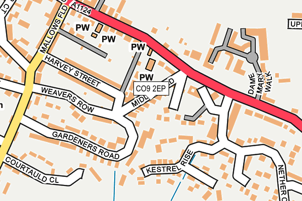 CO9 2EP map - OS OpenMap – Local (Ordnance Survey)