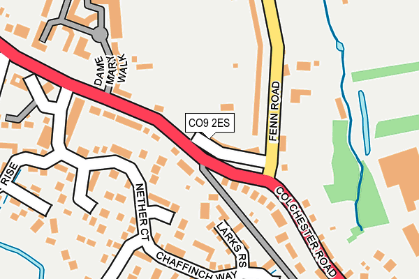 CO9 2ES map - OS OpenMap – Local (Ordnance Survey)