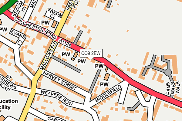 CO9 2EW map - OS OpenMap – Local (Ordnance Survey)