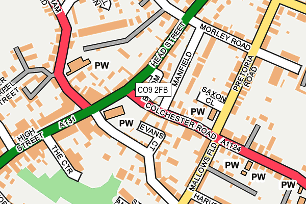 CO9 2FB map - OS OpenMap – Local (Ordnance Survey)