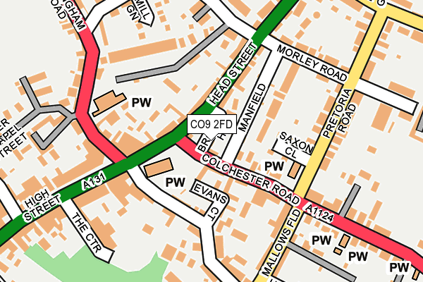 CO9 2FD map - OS OpenMap – Local (Ordnance Survey)