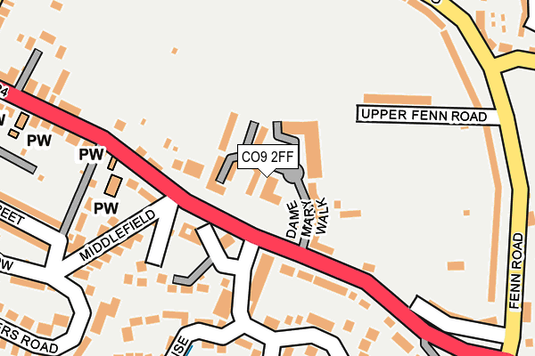 CO9 2FF map - OS OpenMap – Local (Ordnance Survey)