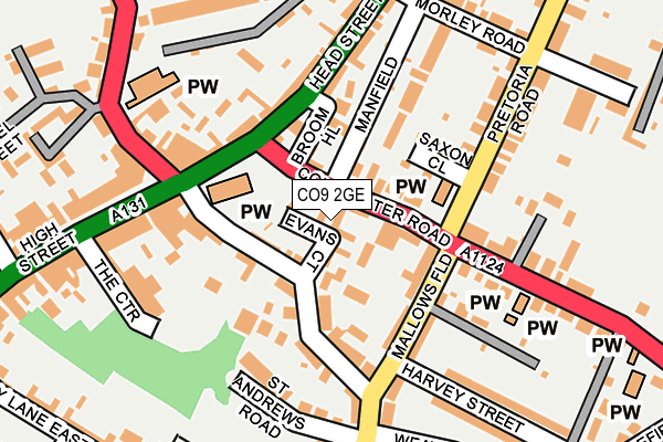 CO9 2GE map - OS OpenMap – Local (Ordnance Survey)
