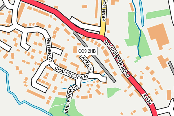 CO9 2HB map - OS OpenMap – Local (Ordnance Survey)