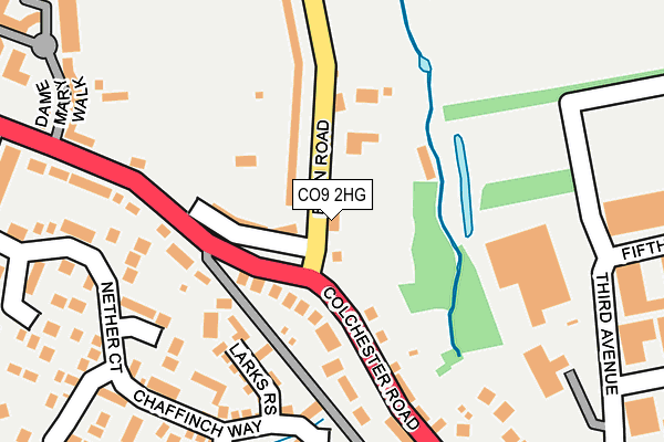CO9 2HG map - OS OpenMap – Local (Ordnance Survey)