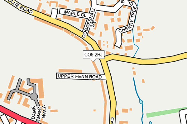 CO9 2HJ map - OS OpenMap – Local (Ordnance Survey)