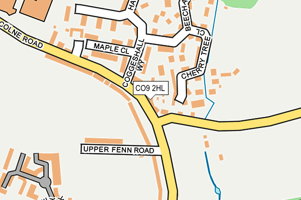 CO9 2HL map - OS OpenMap – Local (Ordnance Survey)